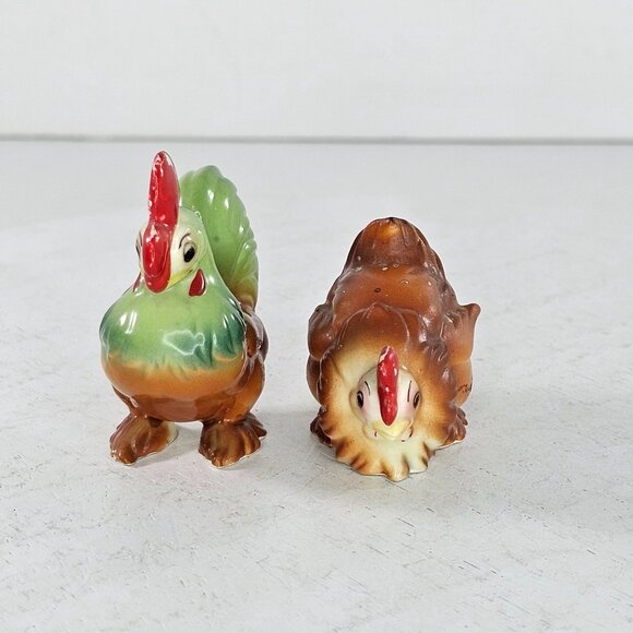 Vintage Josef Originals Miniature Hen Rooster Japan 1970s Chicken Farm *Chipped* - Picture 3 of 10